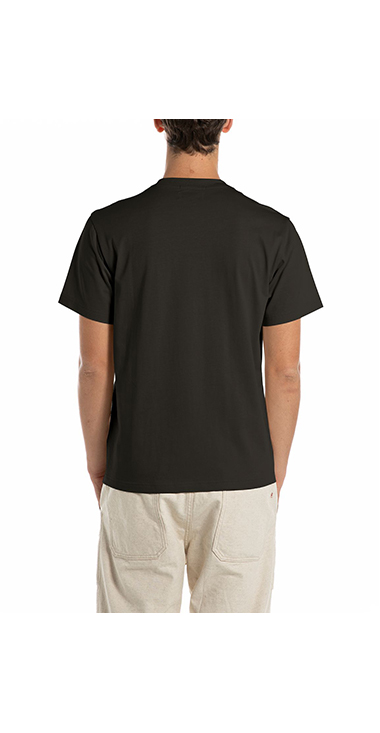 レギュラーフィット オーガニックコットンジャージー プリント Tシャツ 詳細画像 ブラック 2